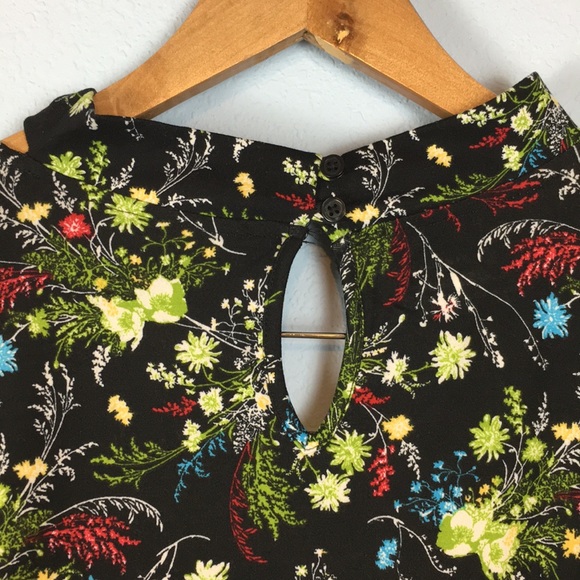 Emma Black Floral Blouse - Picture 5 of 7